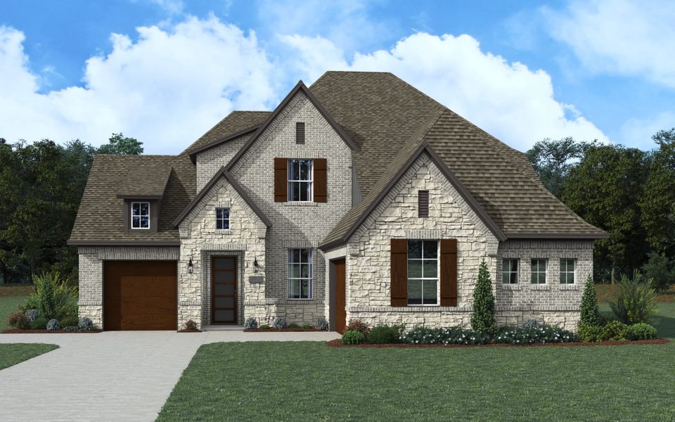 Representative exterior photo of a completed home built from the Everton II – 65' by Chesmar Homes in The Grove Frisco, Frisco, TX (Image 5).