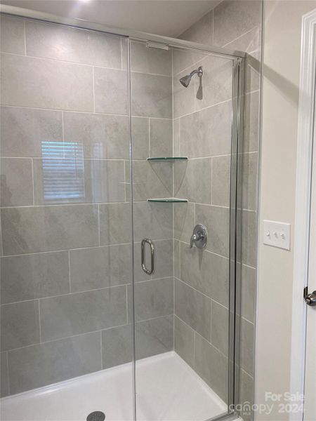 12 x 24 tile, Semi-Frameless Shower Door in Owner Bath