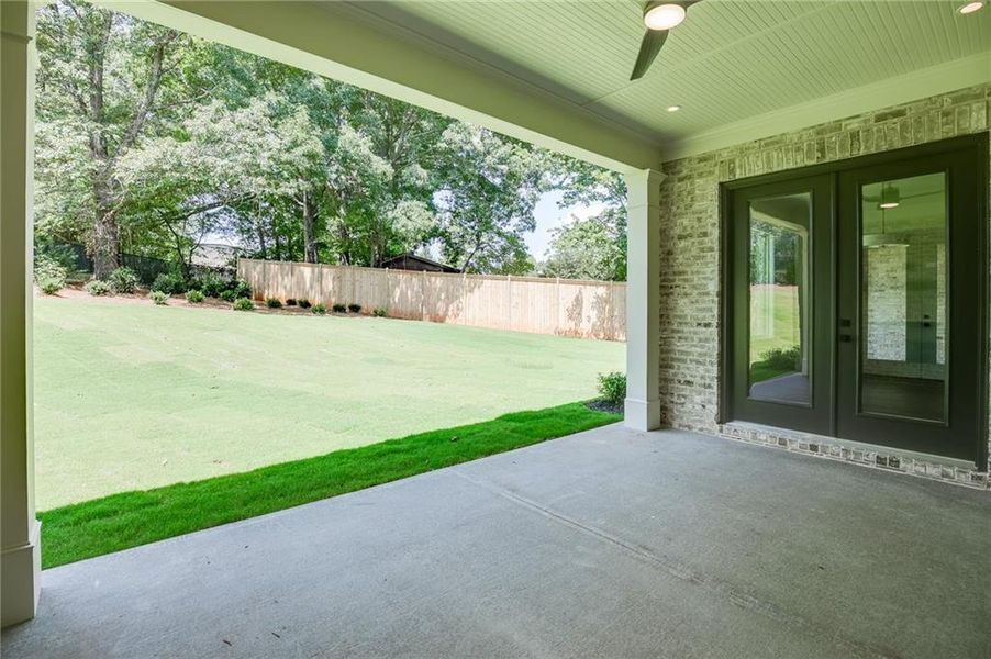 Exterior details and patio area of a home in , Buford (Image 38).
