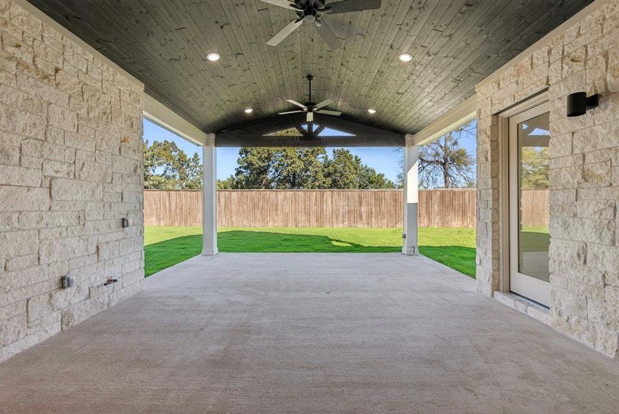 Exterior details and patio area of a home in Riverstone, Georgetown (Image 24). Exterior details and patio area of a home in Riverstone, Georgetown (Image 24).