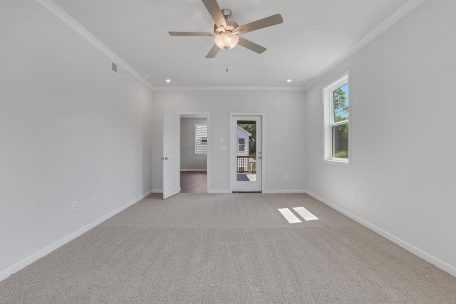 Spacious, unfurnished interior of a new home in The Paddocks at Doc Hughes, Buford (Image 24). Spacious, unfurnished interior of a new home in The Paddocks at Doc Hughes, Buford (Image 24).