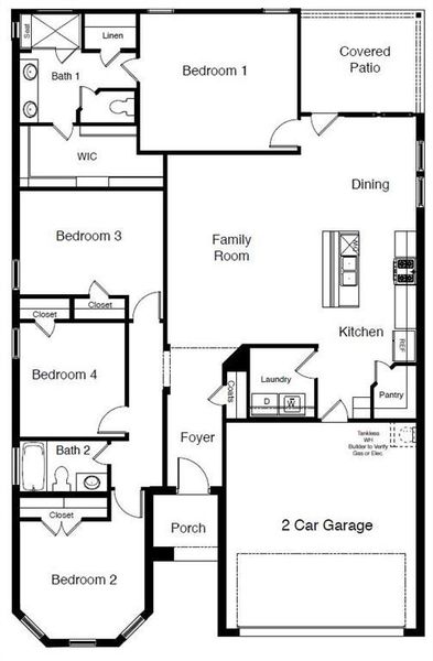 D.R. Horton's  Portales Floorplan - All Home and community information, including pricing, included features, terms, availability and amenities, are subject to change at any time without notice or obligation. All Drawings, pictures, photographs, video, square footages, floor plans, elevations, features, colors and sizes are approximate for illustration purposes only and will vary from the homes as built.
