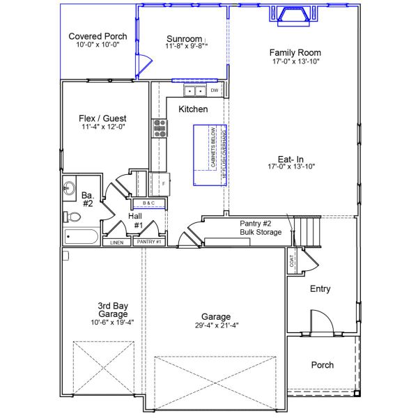 2D floor plan layout of this home in Arcadia, Myrtle Beach, SC (Image 3).