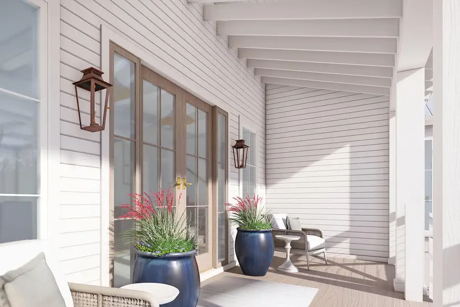 Exterior details and patio area of a home in , Johns Island (Image 3).