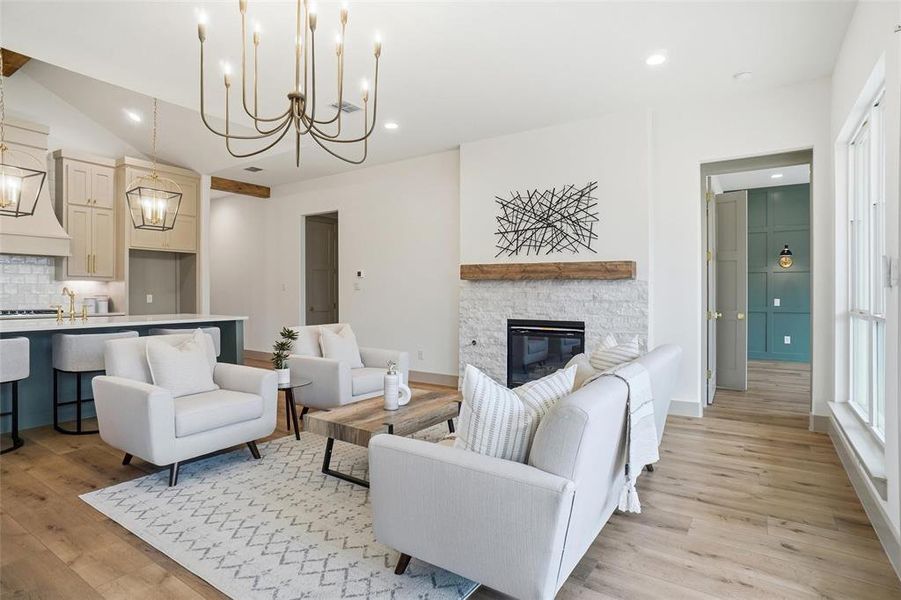Furnished interior view inside a new home in , Roanoke (Image 10).