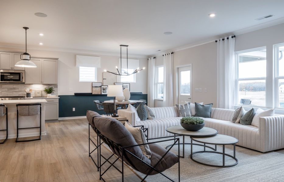 Furnished interior view inside a new home in Stewarts Landing, Charlotte (Image 17).