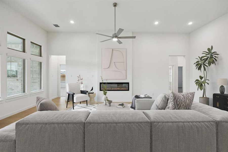Living Room in the Gilmour II home plan by Trophy Signature Homes – REPRESENTATIVE PHOTO