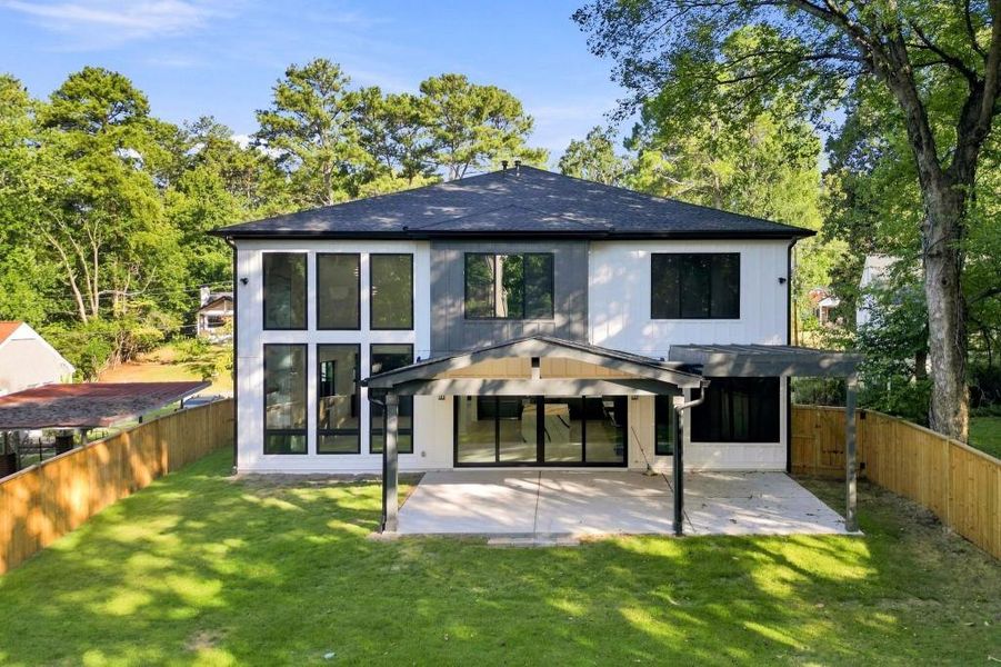 Exterior details and patio area of a home in , Atlanta (Image 30). Exterior details and patio area of a home in , Atlanta (Image 30).