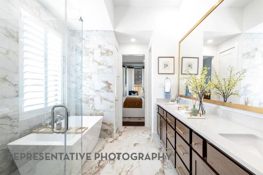 Furnished interior view inside a new home in Landmark, Denton (Image 19).