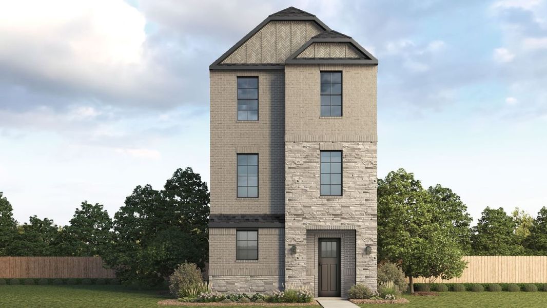 Representative exterior photo of a completed home built from the Stallion by D.R. Horton in Mustang Square, Plano, TX (Image 2). Representative exterior photo of a completed home built from the Stallion by D.R. Horton in Mustang Square, Plano, TX (Image 2).