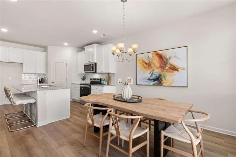 Furnished interior view inside a new home in Hillbrooke Preserve, Conyers (Image 14).