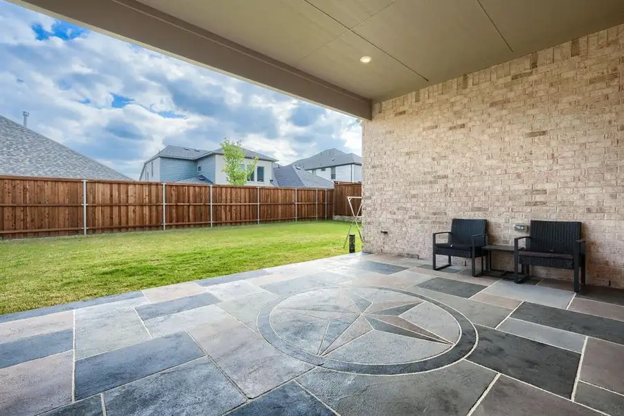 Exterior details and patio area of a home in Cross Creek Meadows, Celina (Image 3).