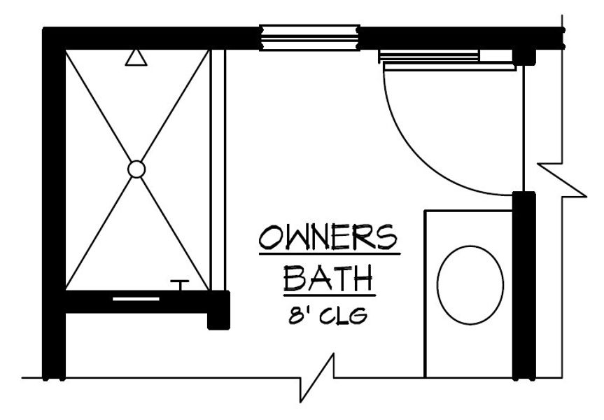 Optional shower in lieu of tub/shower combo in primary bath Optional shower in lieu of tub/shower combo in primary bath