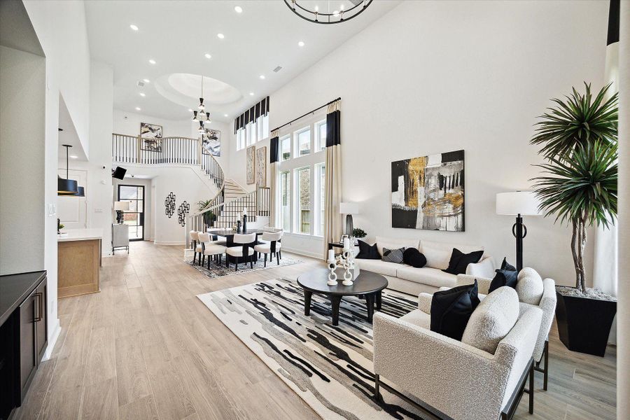 Furnished interior view inside a new home in Sienna, Missouri City (Image 7). Furnished interior view inside a new home in Sienna, Missouri City (Image 7).