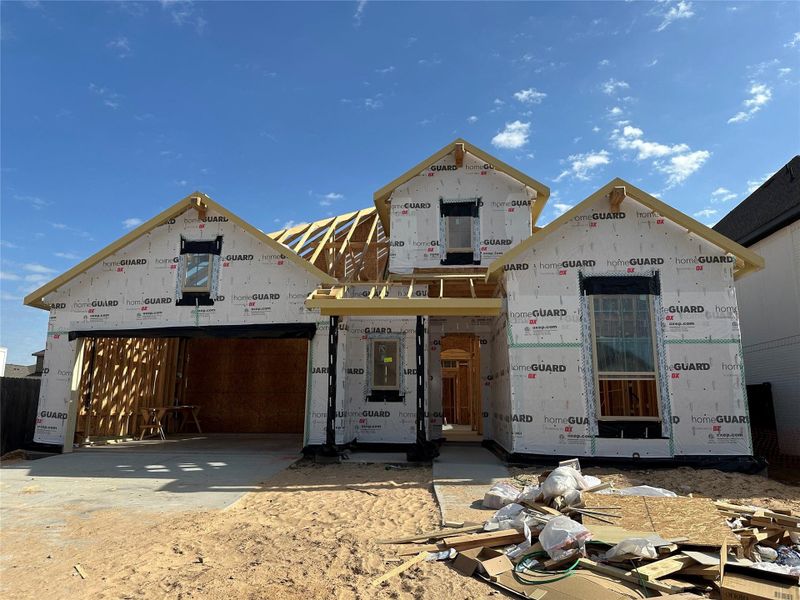 In-progress construction of a new home in Meridiana: 50ft. lots, Manvel, TX (Image 21).