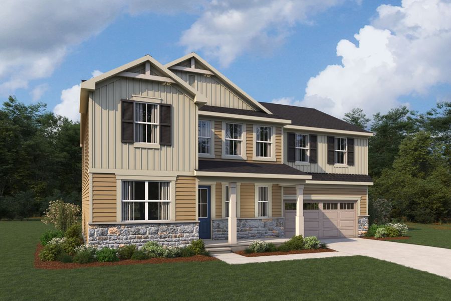 Representative exterior photo of a completed home built from the Poinsett by Mattamy Homes in Waxhaw Landing, Monroe, NC (Image 5).