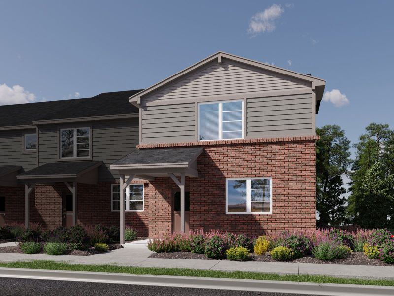 Representative exterior photo of a completed home built from the The Copper by Meritage Homes in Skyview at High Point, Aurora, CO (Image 4).