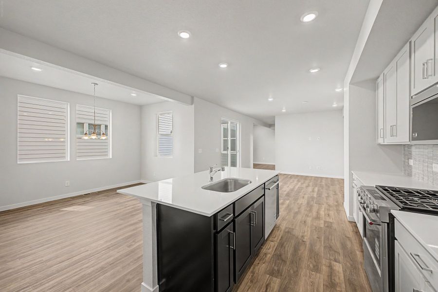 Furnished interior view inside a new home in Painted Prairie, Aurora (Image 10).