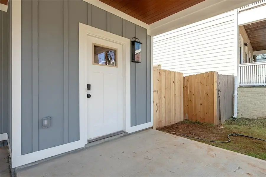Exterior details and patio area of a home in , Atlanta (Image 3). Exterior details and patio area of a home in , Atlanta (Image 3).