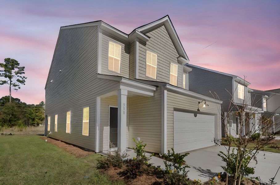 Front exterior of a new home in Wildcat Chase, Summerville, SC, highlighting curb appeal (Image 27).