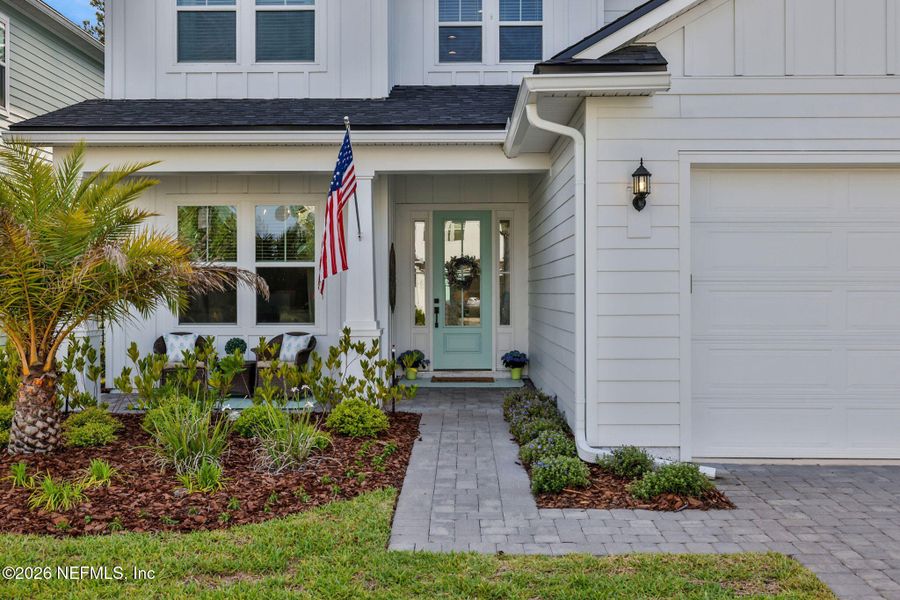 Exterior details and patio area of a home in Settler's Landing at Nocatee, Ponte Vedra (Image 39).