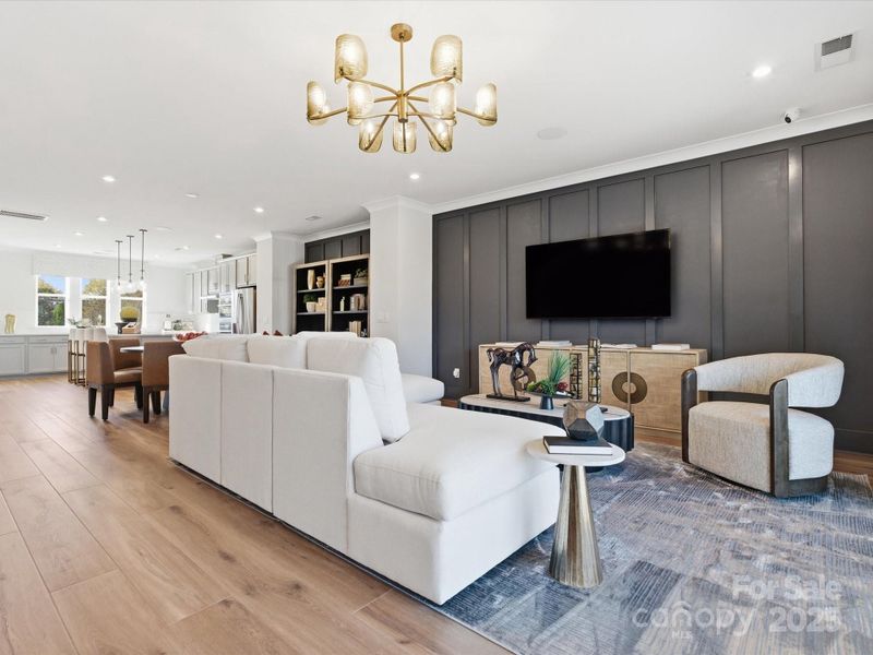 Great Room Greets you at the Second Floor. *Model Photos | Actual Finishes, Structural Selections, and Orientation May Vary.