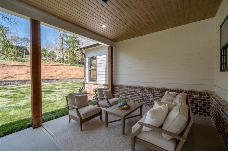Exterior details and patio area of a home in , Marietta (Image 31).