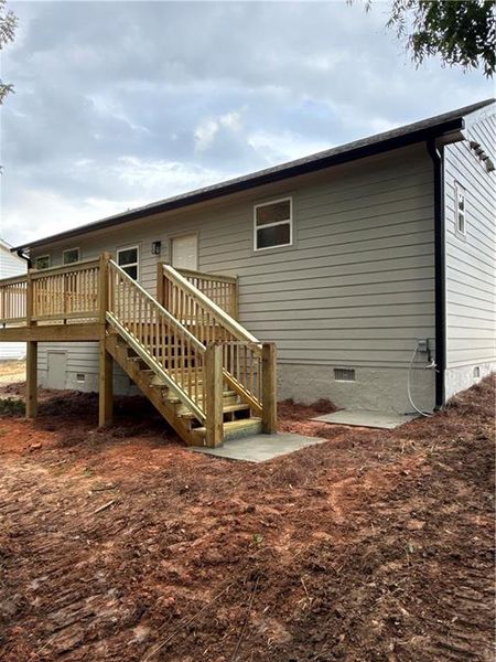 Exterior details and patio area of a home in , Toccoa (Image 16). Exterior details and patio area of a home in , Toccoa (Image 16).