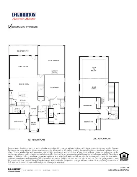 2D floor plan layout for the Charlotte by D.R. Horton in Boardwalk, Lancaster, TX (Image 3). 2D floor plan layout for the Charlotte by D.R. Horton in Boardwalk, Lancaster, TX (Image 3).