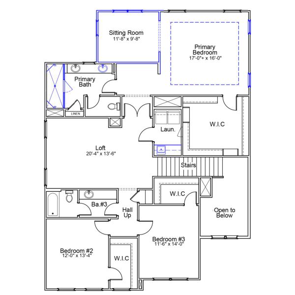 2D floor plan layout of this home in Windsor Forest, Anderson, SC (Image 4).
