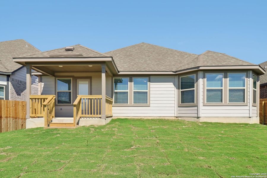 Exterior details and patio area of a home in Arcadia Ridge - Classic Series, San Antonio (Image 23). Exterior details and patio area of a home in Arcadia Ridge - Classic Series, San Antonio (Image 23).