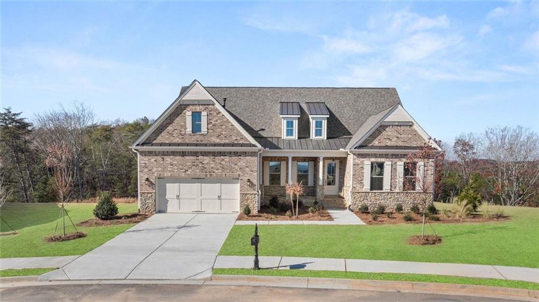 Front exterior of a new home in Horizon at Laurel Canyon, Canton, GA, highlighting curb appeal (Image 2).