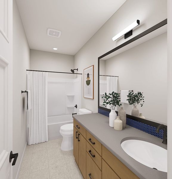 Representative furnished interior of a home built from the Kendrick Plan 3506 by Tri Pointe Homes in Waterston Central, Gilbert (Image 13).