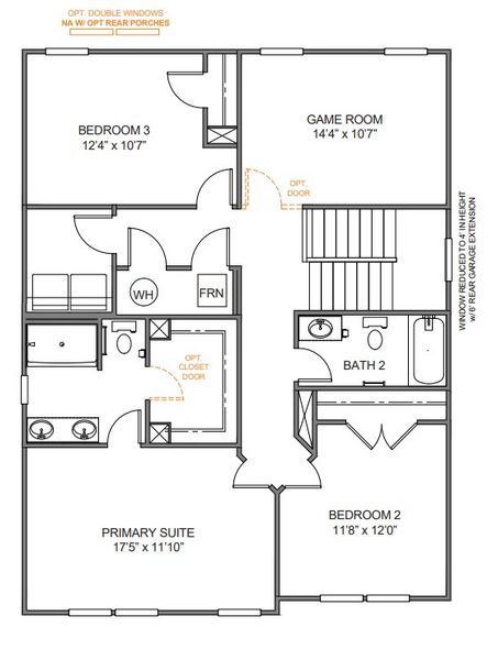 2D floor plan layout for the TA2100 by True Homes in Reedy Fork Middleton, Greensboro, NC (Image 4). 2D floor plan layout for the TA2100 by True Homes in Reedy Fork Middleton, Greensboro, NC (Image 4).