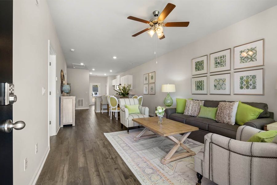 Representative furnished interior of a home built from the Calloway 3 by D.R. Horton in Byrd Village, Graniteville (Image 5).
