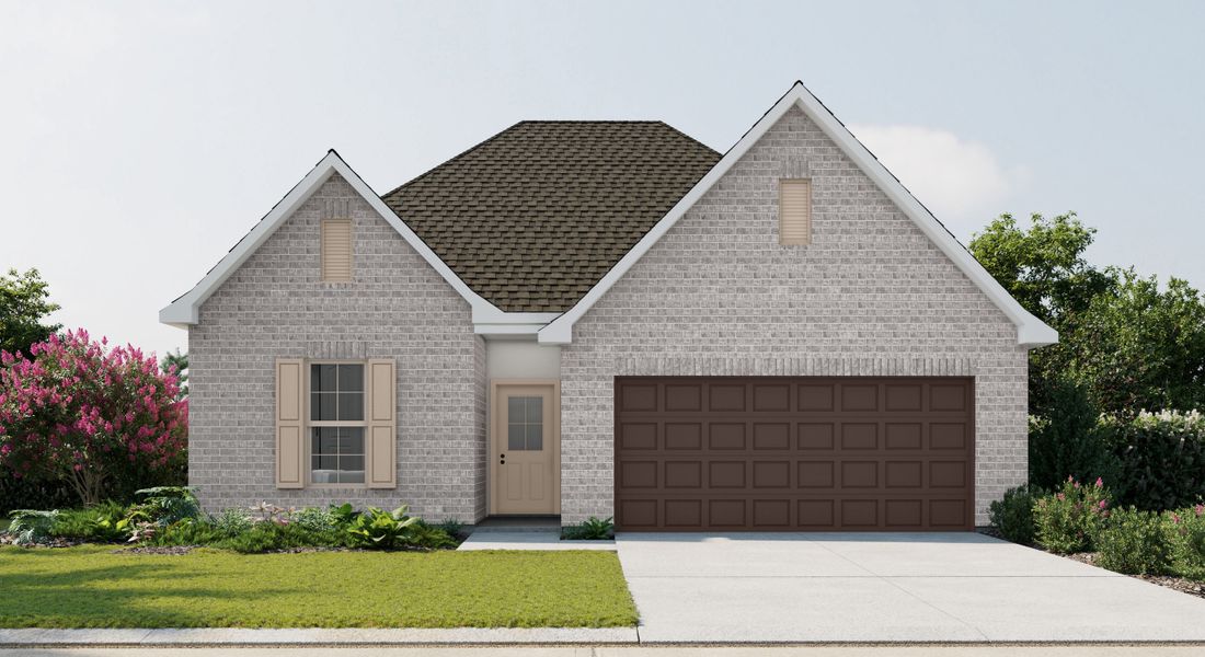Representative exterior photo of a completed home built from the Falkner III A by DSLD Homes in Orange Gardens, Orange, TX (Image 1). Representative exterior photo of a completed home built from the Falkner III A by DSLD Homes in Orange Gardens, Orange, TX (Image 1).