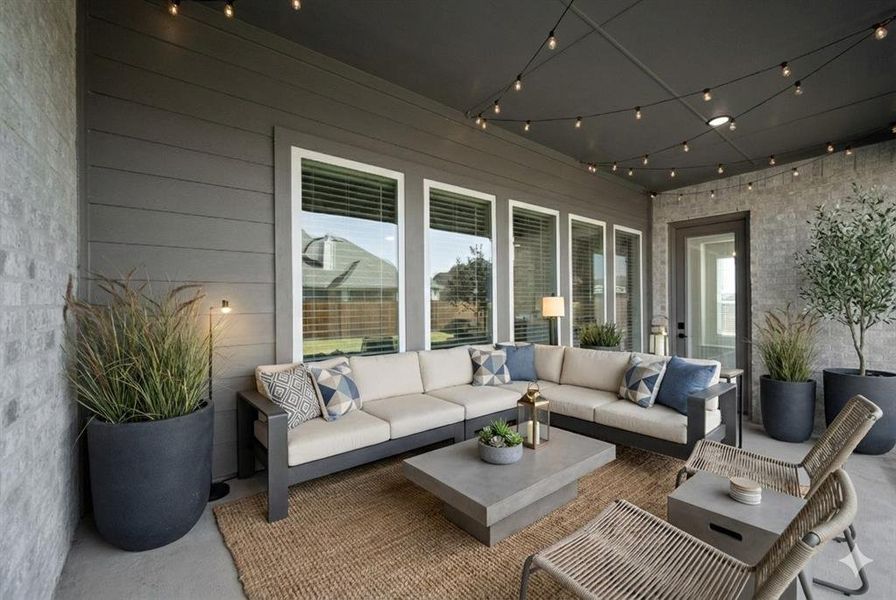 Exterior details and patio area of a home in Hayes Crossing - Phase 2, Midlothian (Image 4). Exterior details and patio area of a home in Hayes Crossing - Phase 2, Midlothian (Image 4).