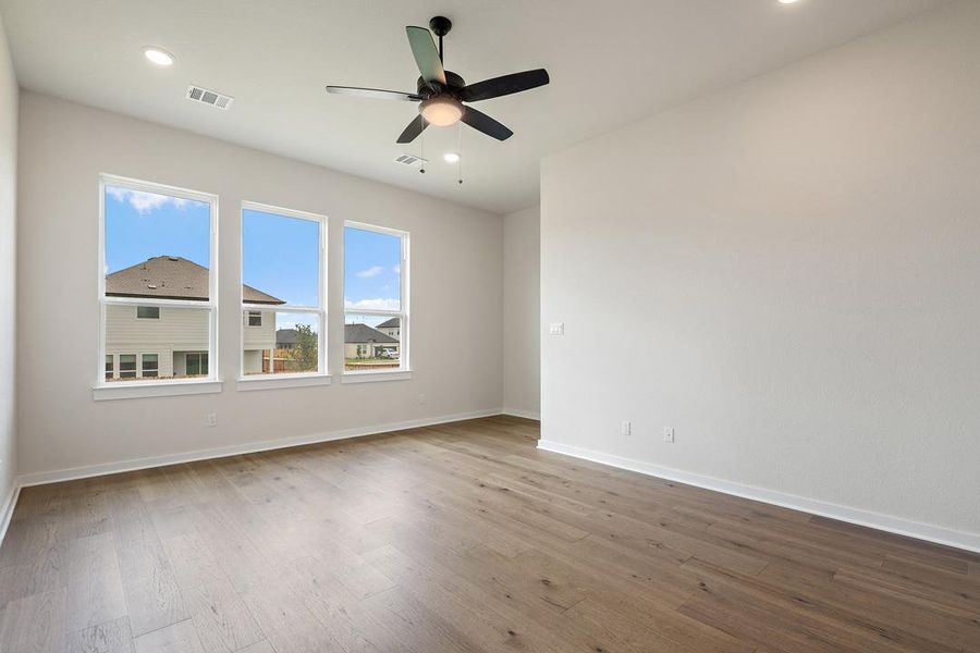 Spacious, unfurnished interior of a new home in Park Collection at Heritage, Dripping Springs (Image 24). Spacious, unfurnished interior of a new home in Park Collection at Heritage, Dripping Springs (Image 24).