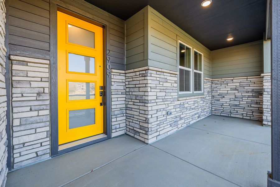 Exterior details and patio area of a home in Arras Park, Thornton (Image 20).