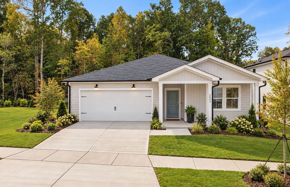 Representative exterior photo of a completed home built from the Ibis by Centex in Carpenter Falls, Durham, NC (Image 2). Representative exterior photo of a completed home built from the Ibis by Centex in Carpenter Falls, Durham, NC (Image 2).