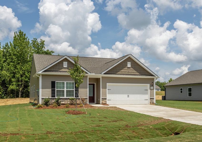 The Cary has a 2-car garage.