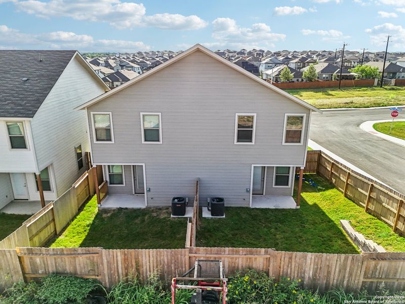 Exterior details and patio area of a home in , San Antonio (Image 33).