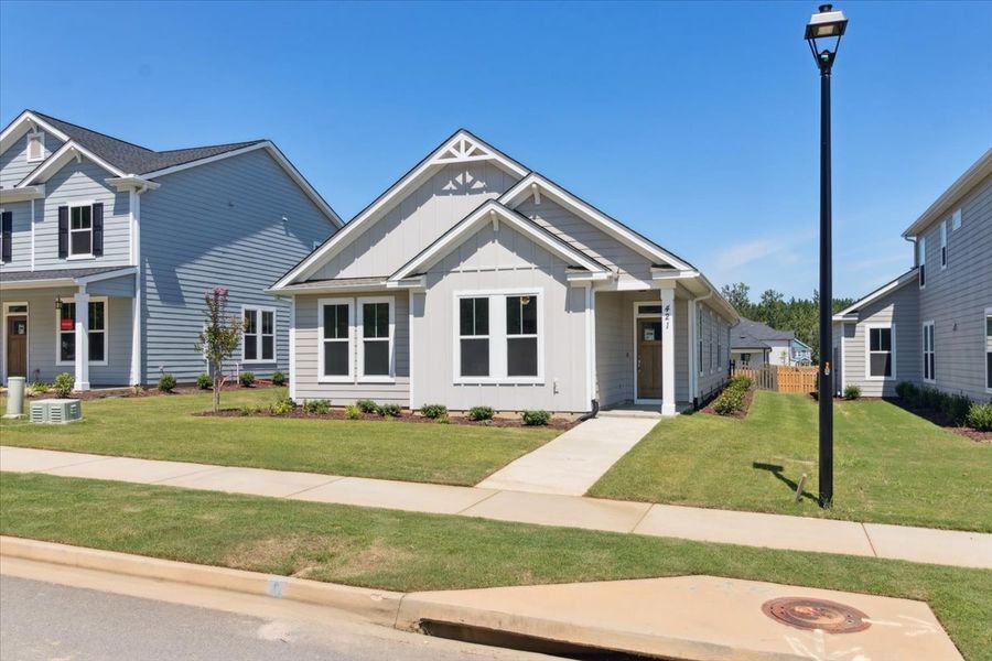 Front exterior of a new home in Tillery Park, Grovetown, GA, highlighting curb appeal (Image 17).
