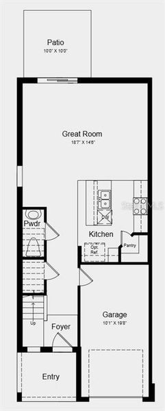 2D floor plan layout of this home in Waterstone, Groveland, FL (Image 3).