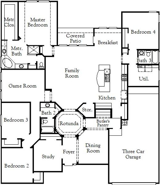 2D floor plan layout for the Aspen III by Coventry Homes in Build On Your Lot Elite Series, Austin, TX, Marble Falls, TX (Image 3). 2D floor plan layout for the Aspen III by Coventry Homes in Build On Your Lot Elite Series, Austin, TX, Marble Falls, TX (Image 3).