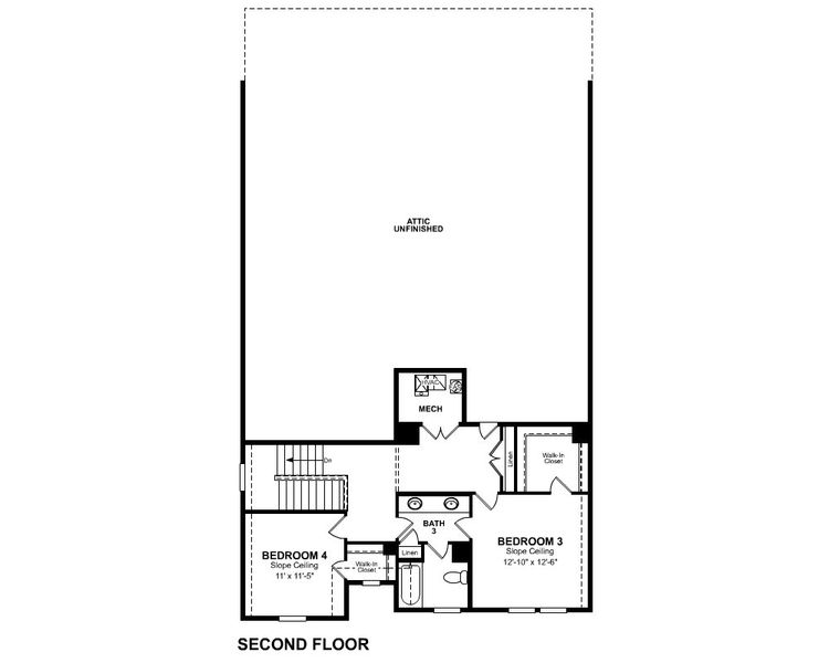2D floor plan layout for the Laredo by Beazer Homes in Woodcreek, Fate, TX (Image 4). 2D floor plan layout for the Laredo by Beazer Homes in Woodcreek, Fate, TX (Image 4).