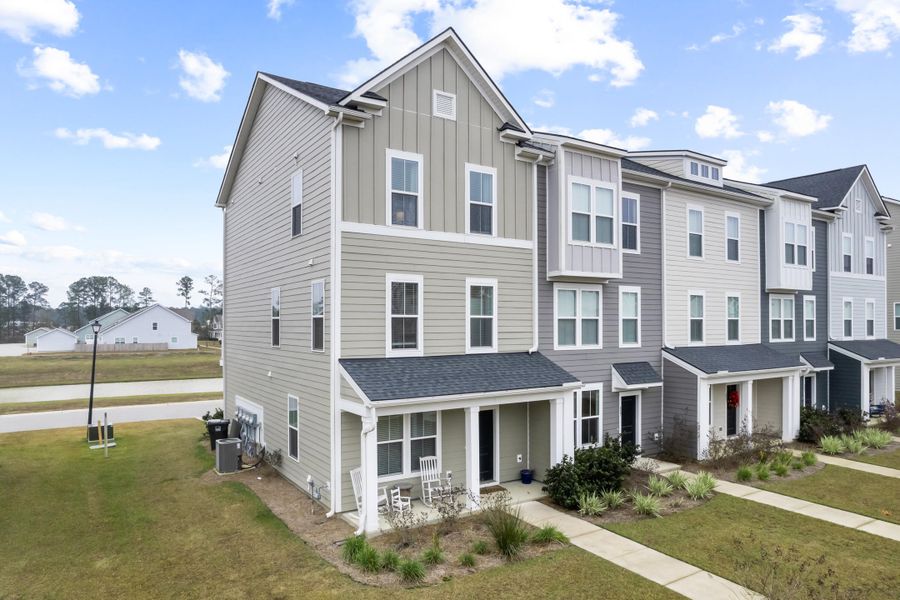 Front exterior of a new home in , Moncks Corner, SC, highlighting curb appeal (Image 2). Front exterior of a new home in , Moncks Corner, SC, highlighting curb appeal (Image 2).