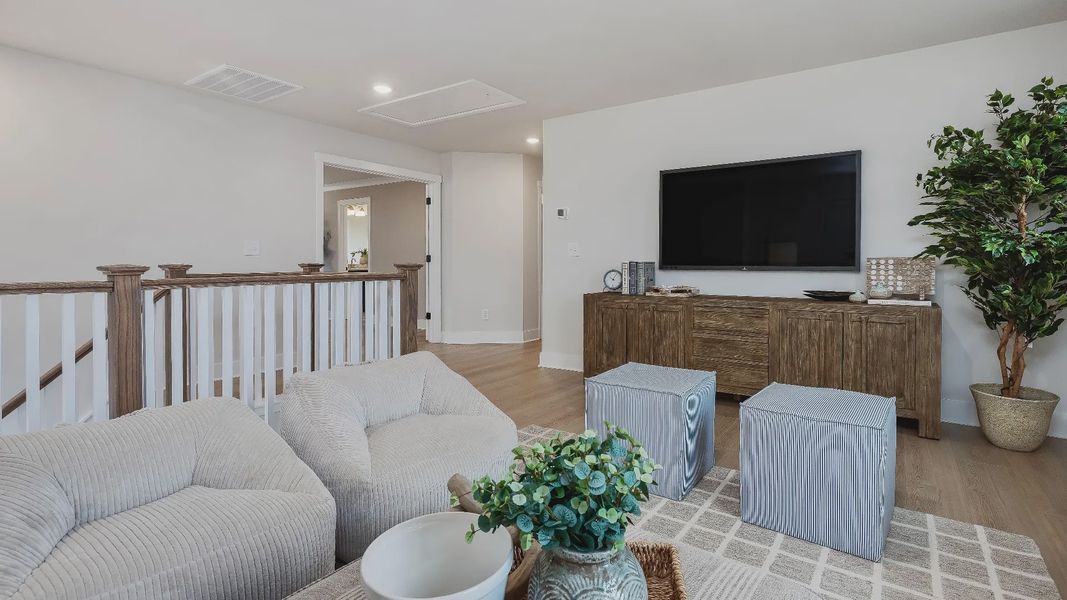 Stonefield home plan spacious upstairs loft