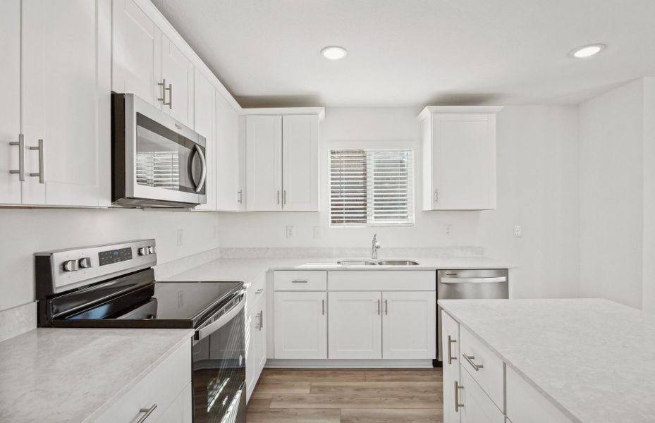 Spacious kitchen with abundant cabinet space