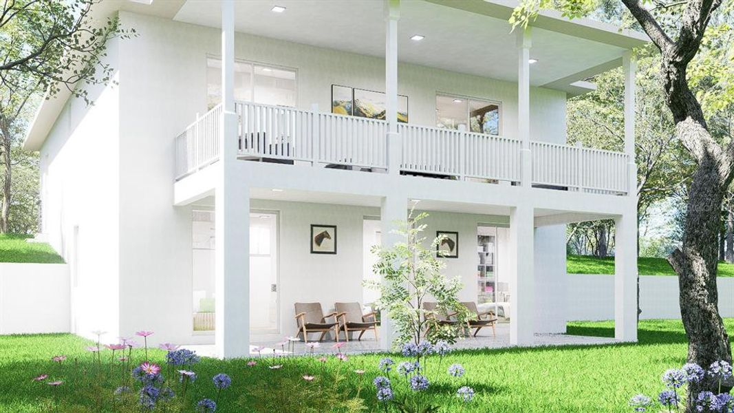 Exterior details and patio area of a home in , Haines City (Image 4).